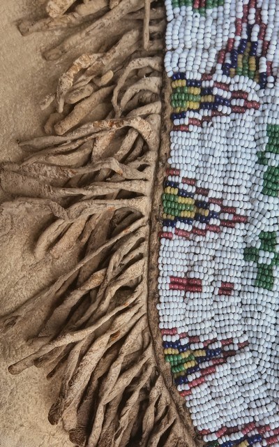 Antique Plains Indian beaded knife sheath. - Image 5 of 14