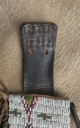 Antique Plains Indian beaded knife sheath. - Image 8 of 14
