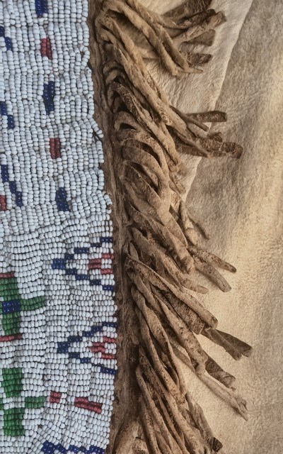 Antique Plains Indian beaded knife sheath. - Image 12 of 14