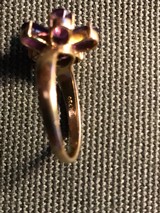 18 K Gold Ladies ring Amethyst & Citrine Stones - 2 of 4