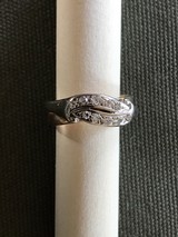 Ladies 2 tone white&yellow 10 K Gold ring with 10 Diamonds - 6 of 9