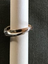 Ladies 2 tone white&yellow 10 K Gold ring with 10 Diamonds - 8 of 9