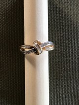 Ladies 10 K gold multi diamond ring - 1 of 4