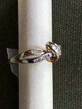 Ladies 10 K gold multi diamond ring - 2 of 4