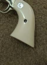 Colt SAA .45 Colt Nickel Genuine Ivory Grips- 6 of 14
