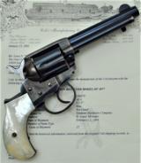 OUTSTANDING COLT M1877 THUNDERER DOUBLE ACTION .41 CALIBER MANUFACTURED 1904 WITH FACTORY LETTER!!! - 3 of 20