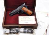 SUPER RARE COLT GENERAL OFFICER'S PISTOL PROTOTYPE 9MM (1 OF 16) W/COLT FACTORY LETTER, WALNUT BOX AND THREE MAGS!!! - 1 of 24
