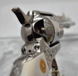 GORGEOUS COLT CUSTOM SHOP SINGLE ACTION ARMY NICKEL .45 REVOLVER TYPE B ENGRAVED WITH IVORY GRIPS UNTURNED! NEW IN BOX! - 14 of 24