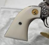 GORGEOUS COLT CUSTOM SHOP SINGLE ACTION ARMY NICKEL .45 REVOLVER TYPE B ENGRAVED WITH IVORY GRIPS UNTURNED! NEW IN BOX! - 7 of 24