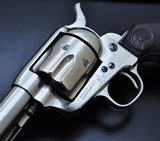 RARE CONDITION ANTIQUE NICKEL COLT SAA FRONTIER SIX-SHOOTER .44-40 REVOLVER W/FACTORY LETTER MFG 1893 - 6 of 23