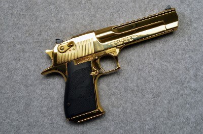 Magnum Research ~ Desert Eagle Mark XIX Gold ~ .50AE - Image 1 of 2