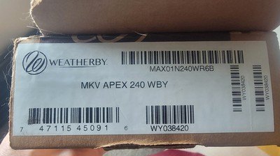 NIB Weatherby Mark V Apex 240 Weatherby - Image 1 of 14