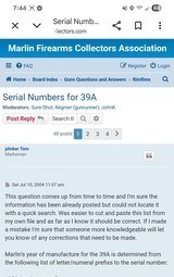 Marlin 39A 1st Year production Serial # 32xx - Image 15 of 15