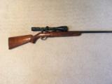 1965 BELGIUM BROWNING T-BOLTT2 IN 22 LONG RIFLE, BEAUTIFUL CHECKERED WOOD, PERFECT BLUING, STEEL FRONT SIGHT, VERY CLEAN BORE AND ACTION. - 1 of 15