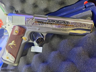 COLT 1911 .38 SUPER CUSTOM ENGRAVED NIB