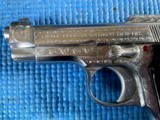 Beretta Model 1935 Nickel Engraved 32 ACP Made in 1954 With Period Holster - 6 of 13
