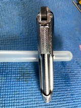 Beretta Model 1935 Nickel Engraved 32 ACP Made in 1954 With Period Holster - 9 of 13