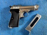 Beretta Model 1935 Nickel Engraved 32 ACP Made in 1954 With Period Holster - 1 of 13