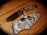 Ron Best / Ron P. Nott Fixed Integral Hunter Knife W/Box Elder Burl