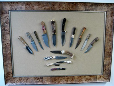Collage of Custom Knives of Different Kinds for Den or Office