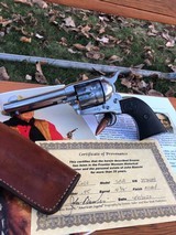 Colt SAA 1st Generation 45 Nickel 4 3/4" made 1940 Single Action Army Museum Piece Out of John Bianchi Collection Rare and Nice! - 2 of 15