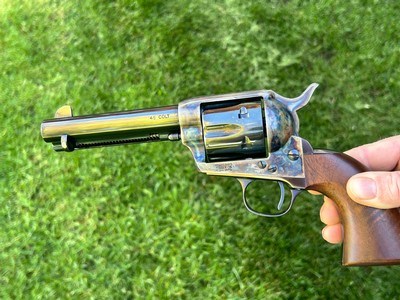 USFA PreWar 45 Colt Single Action 4 3/4 Casehardened 4.75 Armory Blue - Image 8 of 15
