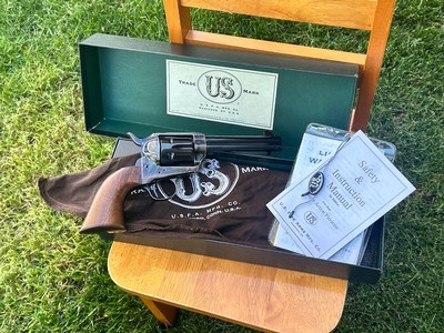 USFA PreWar 45 Colt Single Action 4 3/4 Casehardened 4.75 Armory Blue - Image 3 of 15