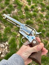 Colt SAA 45 Nickel Special Long Branch Edition 4 3/4” New in Box all Paperwork - Image 12 of 15