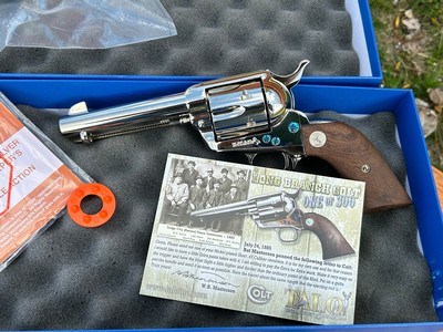 Colt SAA 45 Nickel Special Long Branch Edition 4 3/4” New in Box all Paperwork - Image 4 of 15