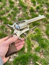 Colt SAA 45 Nickel Special Long Branch Edition 4 3/4” New in Box all Paperwork - Image 11 of 15