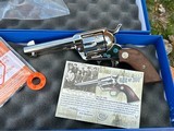 Colt SAA 45 Nickel Special Long Branch Edition 4 3/4” New in Box all Paperwork - Image 4 of 15
