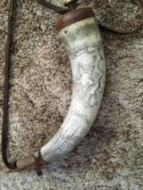 Contemporary Possibles/Hunting Bag, Scrimshawed Powder Horn, and Accouterments - 3 of 6