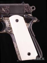 Colt 1911 Commander Lightweight, 1968, 9MM ENGRAVED BY OGAWA, vintage firearms, inc - 5 of 18