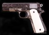 Colt 1911 Commander Lightweight, 1968, 9MM ENGRAVED BY OGAWA, vintage firearms, inc - 3 of 18
