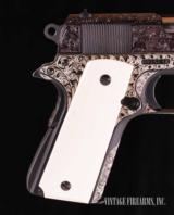 Colt 1911 Commander Lightweight, 1968, 9MM ENGRAVED BY OGAWA, vintage firearms, inc - 6 of 18