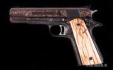 Colt 1911 NATIONAL MATCH .45 ACP, Engraved w/ gold/silver, vintage firearms inc - 3 of 18