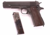 Remington Rand 1911A1 .45 ACP – U.S. ARMY, 97%, 1943, ALL ORIGINAL, vintage firearms inc - 1 of 25