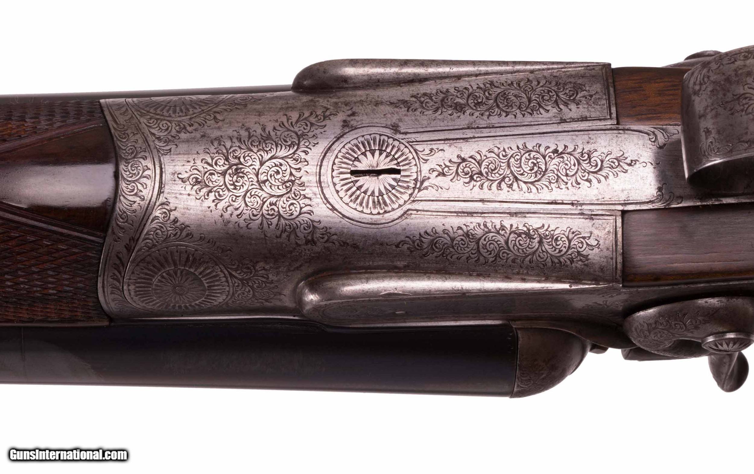 William Evans 12 Bore – 1889, LONDON HAMMER GUN, MAKER'S CASE