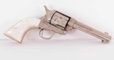Colt Frontier Six-Shooter .44-40 – 1889, NICKEL, PEARL, ENGRAVED, ANTIQUE - vintage firearms inc - 3 of 20
