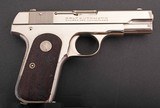 Colt 1908 Hammerless .380–RARE NICKEL, 98% FACTORY FINISH, 1936, vintage firearms inc - 1 of 12