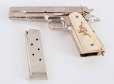 Remington-Rand 1911 – ENGRAVED, NICKEL, IVORY, vintage firearms inc for sale - 13 of 14