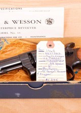 Smith & Wesson K-38 Masterpiece 14-3 - 99% FACTORY BLUE W BOX & PAPERWORK - 2 of 19
