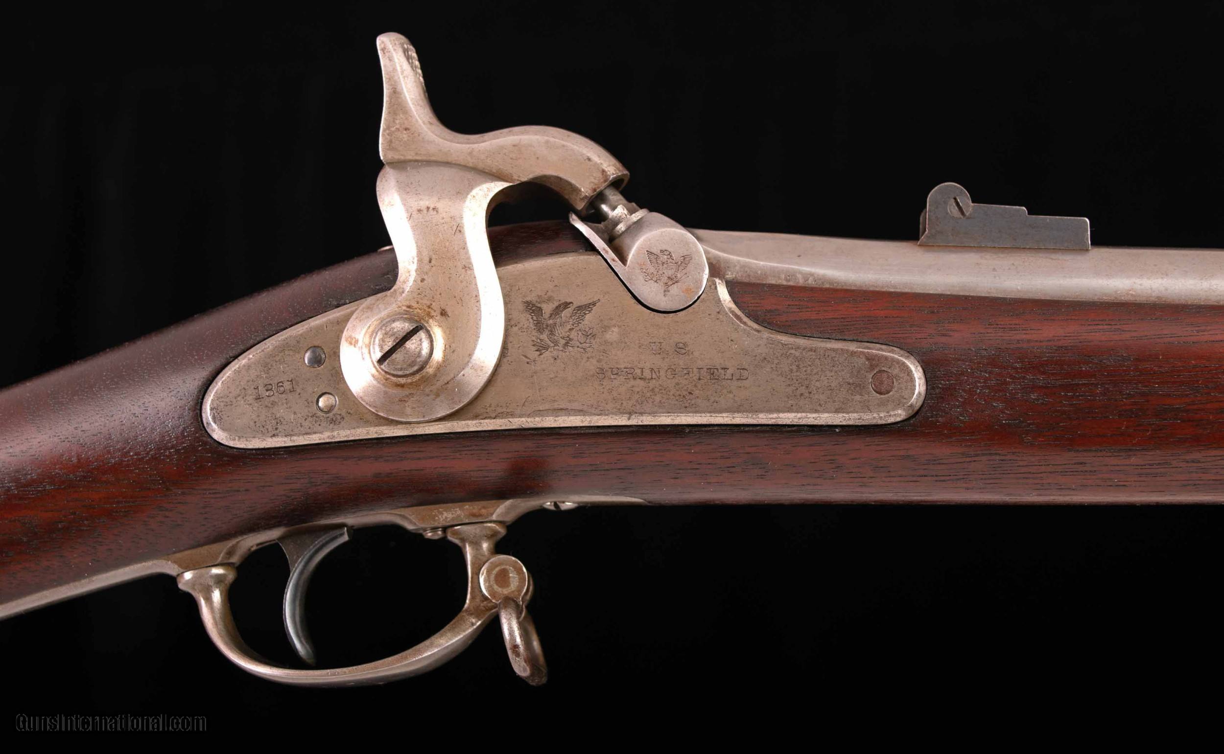 1861 US Springfield Rifled Musket .58 CALIBER; 33” BARREL, EXCEPTIONAL, vintage firearms inc