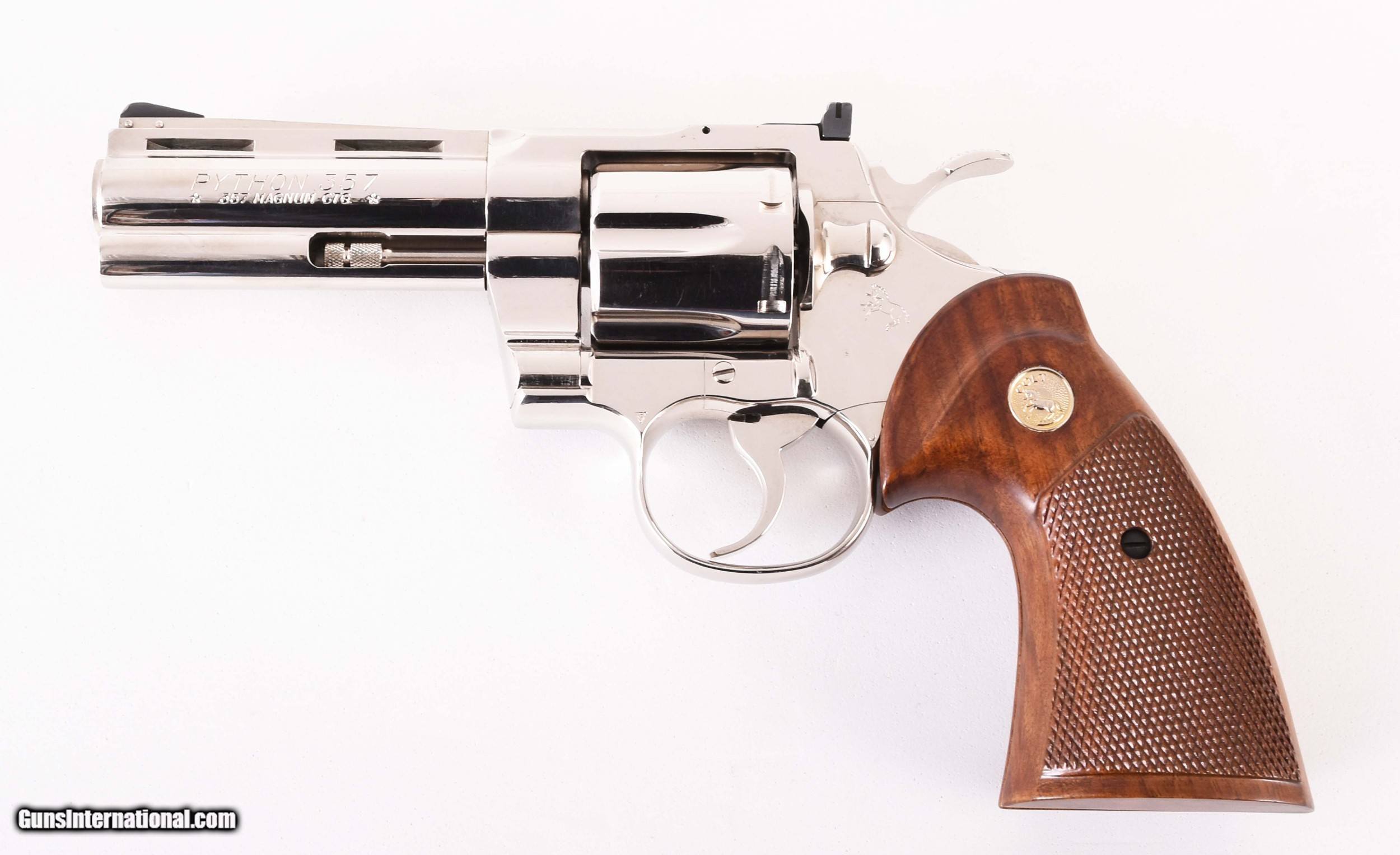 Colt .357 Magnum - PYTHON 1979 REVOLVER, BRIGHT NICKEL vintage firearms inc