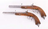 Liege Guild .50 Cal - ANTIQUE, DUELING PISTOLS CASED, DAMASCUS OCTAGONAL, vintage firearms inc - 2 of 16