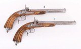 Liege Guild .50 Cal - ANTIQUE, DUELING PISTOLS CASED, DAMASCUS OCTAGONAL, vintage firearms inc - 3 of 16