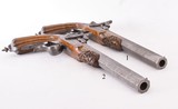 Liege Guild .50 Cal - ANTIQUE, DUELING PISTOLS CASED, DAMASCUS OCTAGONAL, vintage firearms inc - 8 of 16
