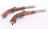 Liege Guild .50 Cal - ANTIQUE, DUELING PISTOLS CASED, DAMASCUS OCTAGONAL, vintage firearms inc - 4 of 16