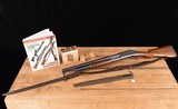 Winchester 12 Gauge - MODEL 1897, ALL ORIGINAL TRENCH GUN, BRASS SHELLS, BAYONET, BOOK, vintage firearms inc - 1 of 25