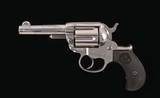 Colt Model 1877 – .38 COLT LIGHTNING, NICKEL, STOREKEEPER’S MODEL, 95%, vintage firearms inc - 1 of 22